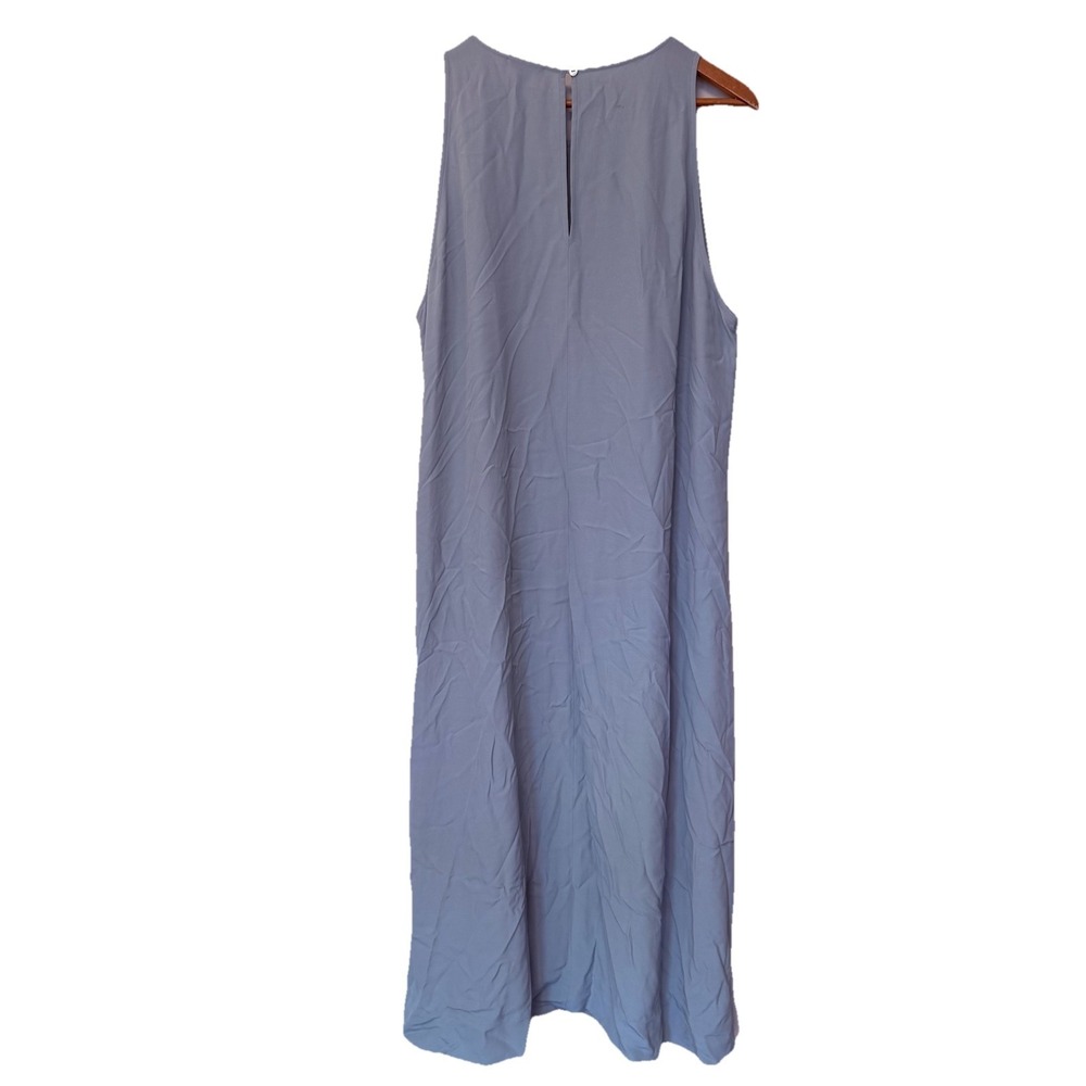 Eileen Fisher Dress Womens Medium Blue Maxi  Sleeveless Lightweight Viscose USA - Picture 4 of 7
